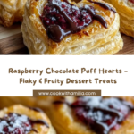 Raspberry Chocolate Puff Hearts Recipe