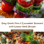 Greek Feta & Cucumber Bite Skewers Recipe