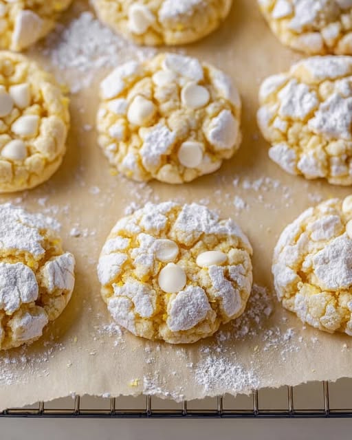 Lemon Crinkle Cookies with White Chocolate Recipe - Recipe Image