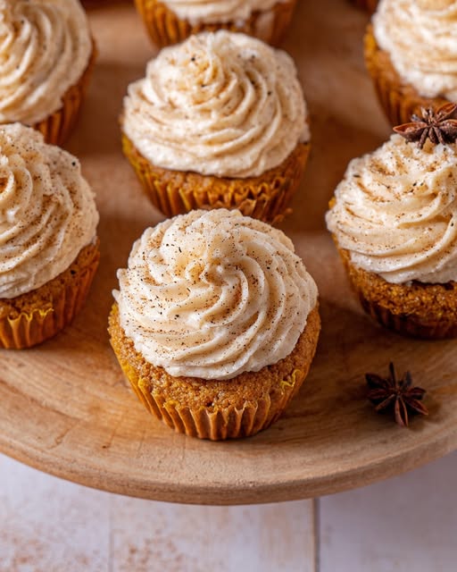 Pumpkin Muffins with Spiced Cream Cheese Frosting Recipe - Recipe Image