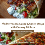 Mediterranean Spiced Chicken Wrap with Creamy Dill Feta Recipe