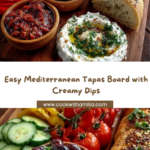 Mediterranean Tapas Board with Creamy Dips Recipe