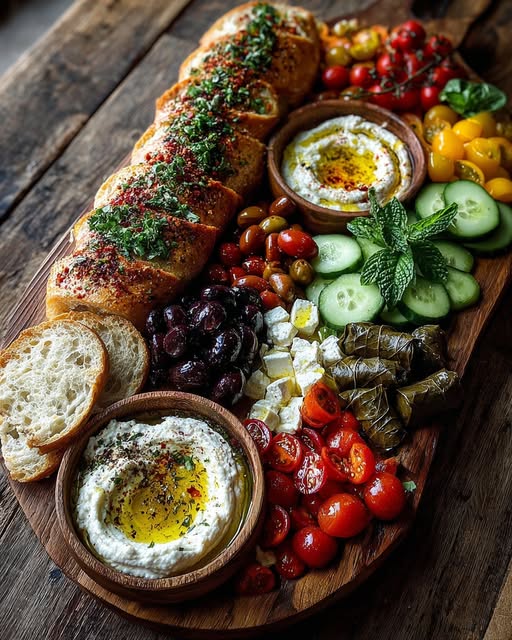 Rustic Mediterranean Bread and Tapas Board Recipe