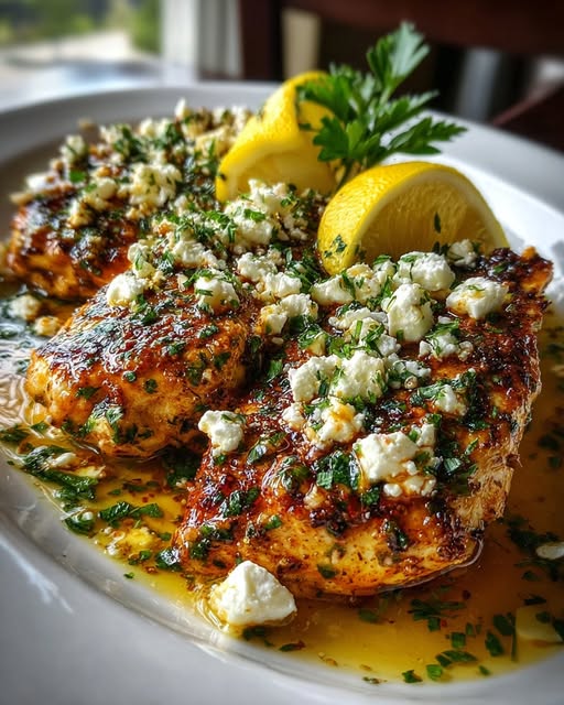 Greek Chicken with Lemon and Feta Recipe - Recipe Image