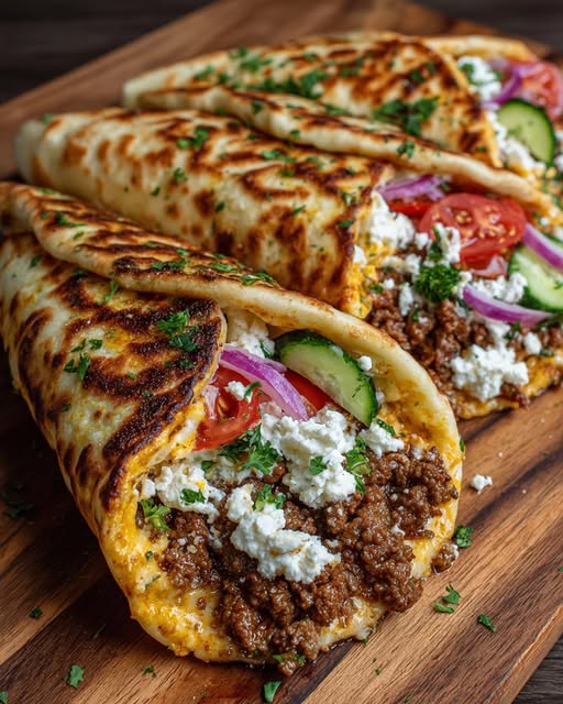 ef Pita with Garlic Hot Honey Feta Cream Recipe