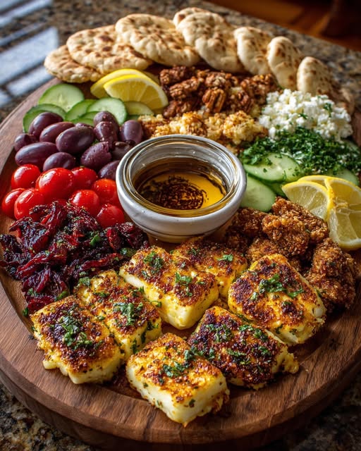 Mediterranean Halloumi Board – Easy Appetizer Recipe - Recipe Image