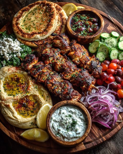 Greek Grilled Chicken Souvlaki Grazing Board Recipe 3 Greek Grilled Chicken Souvlaki Grazing Board Recipe - Recipe Image