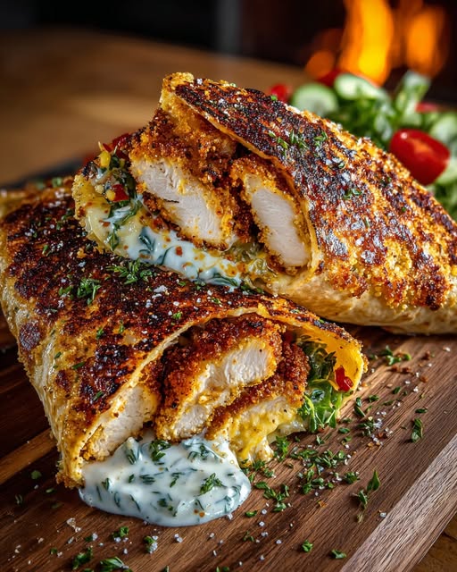 n Wrap with Creamy Garlic Yogurt Drizzle Recipe - Recipe Image
