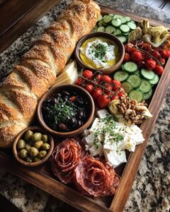 Rustic Mediterranean Bread and Antipasto Board Recipe