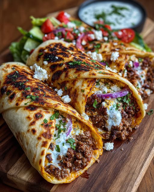 ef Wrap with Garlic Hot Honey Feta Sauce Recipe