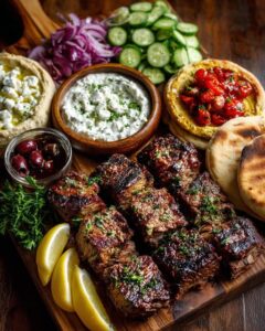 Greek Grilled Lamb Souvlaki Grazing Board Recipe