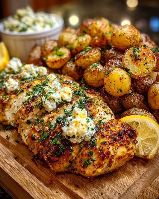 ken with Crispy Potatoes & Garlic Butter Recipe - Recipe Image
