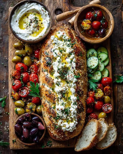 Rustic Mediterranean Bread and Whipped Feta Board Recipe 2 Rustic Mediterranean Bread and Whipped Feta Board Recipe - Recipe Image