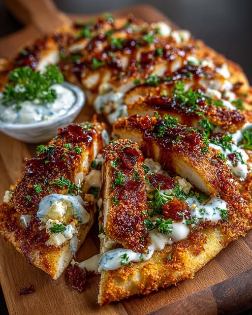 ken Flatbread with Garlic Yogurt Drizzle Recipe - Recipe Image