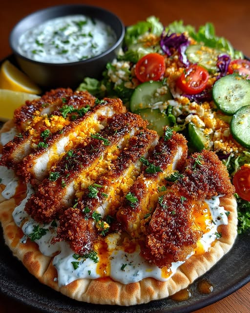 Chicken Pita with Garlic Yogurt Drizzle Recipe 3 Chicken Pita with Garlic Yogurt Drizzle Recipe - Recipe Image