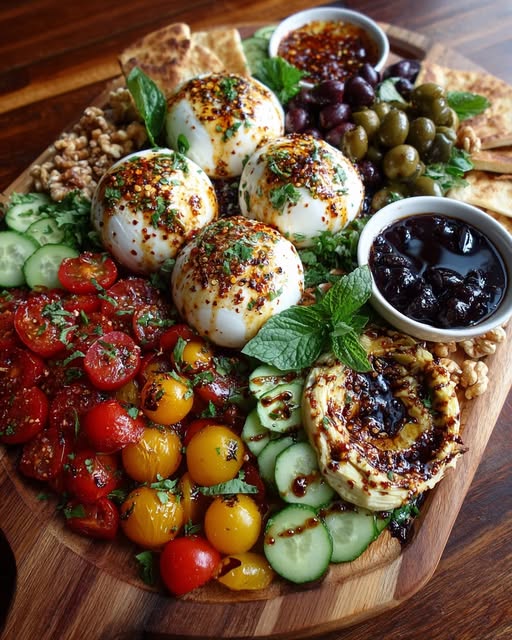 Mediterranean Burrata and Olive Board Recipe