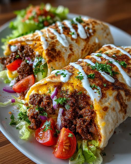 Wrap with Garlic Hot Honey Yogurt Sauce Recipe - Recipe Image