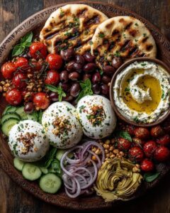 Mediterranean Burrata and Pita Board Recipe