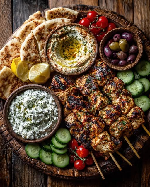 g Board with Garlic Feta Dip & Olive Mix Recipe