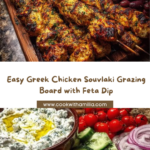 Greek Chicken Souvlaki Grazing Board with Feta Dip Recipe