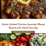 Souvlaki Mezze Board with Herb Feta Dip Recipe