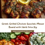 Souvlaki Mezze Board with Herb Feta Dip Recipe