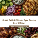 Greek Grilled Chicken Gyro Grazing Board with Feta Dip Recipe