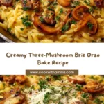Three-Mushroom Brie Orzo Bake Recipe